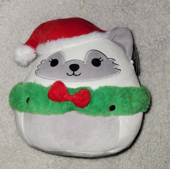 2022 Holiday Squishmallows 8 Inch Gracelynn the Fox Christmas Wreath New - Picture 1 of 5